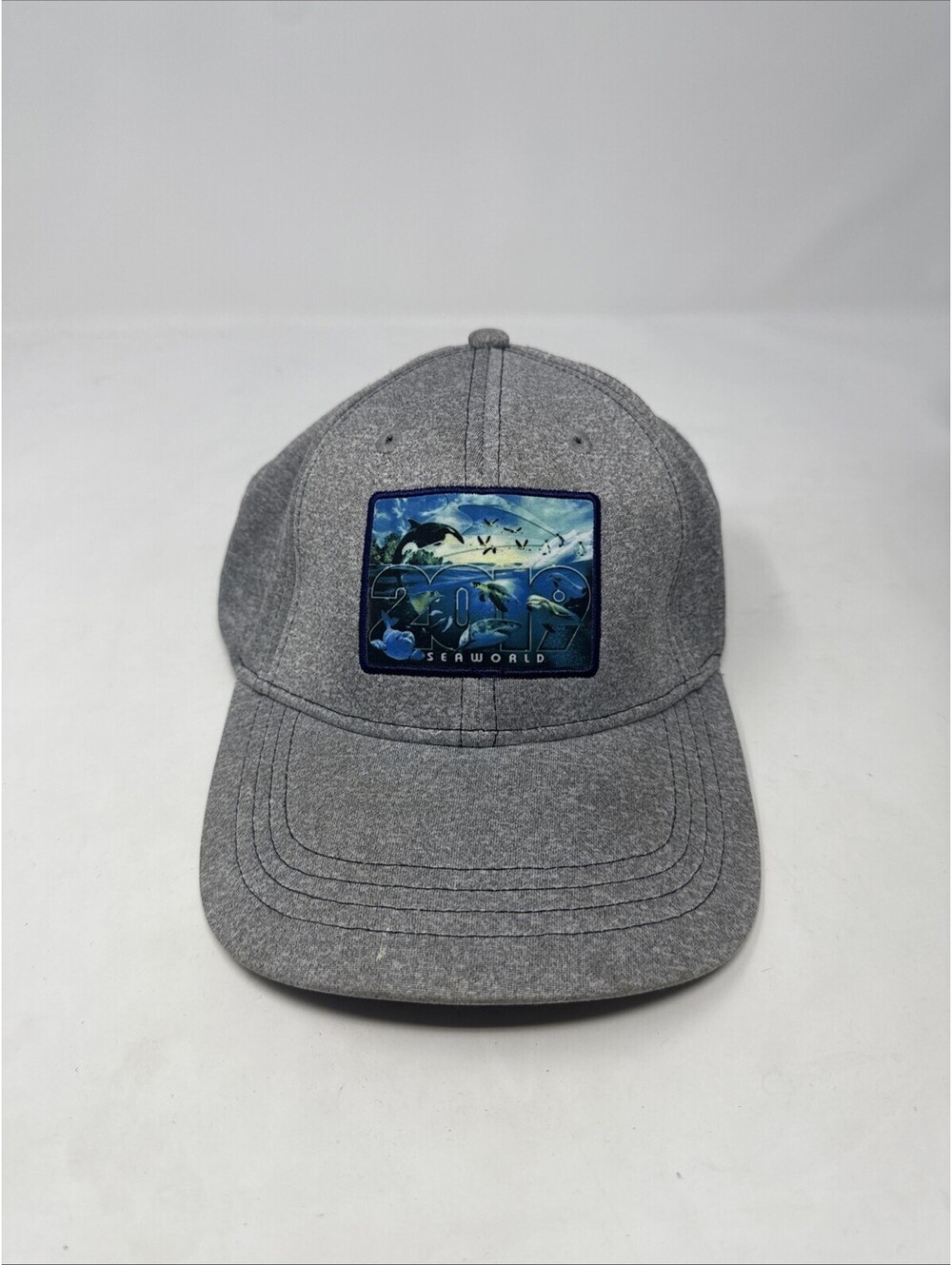 Seaworld 2019 Grey Hat Cap Adjustable